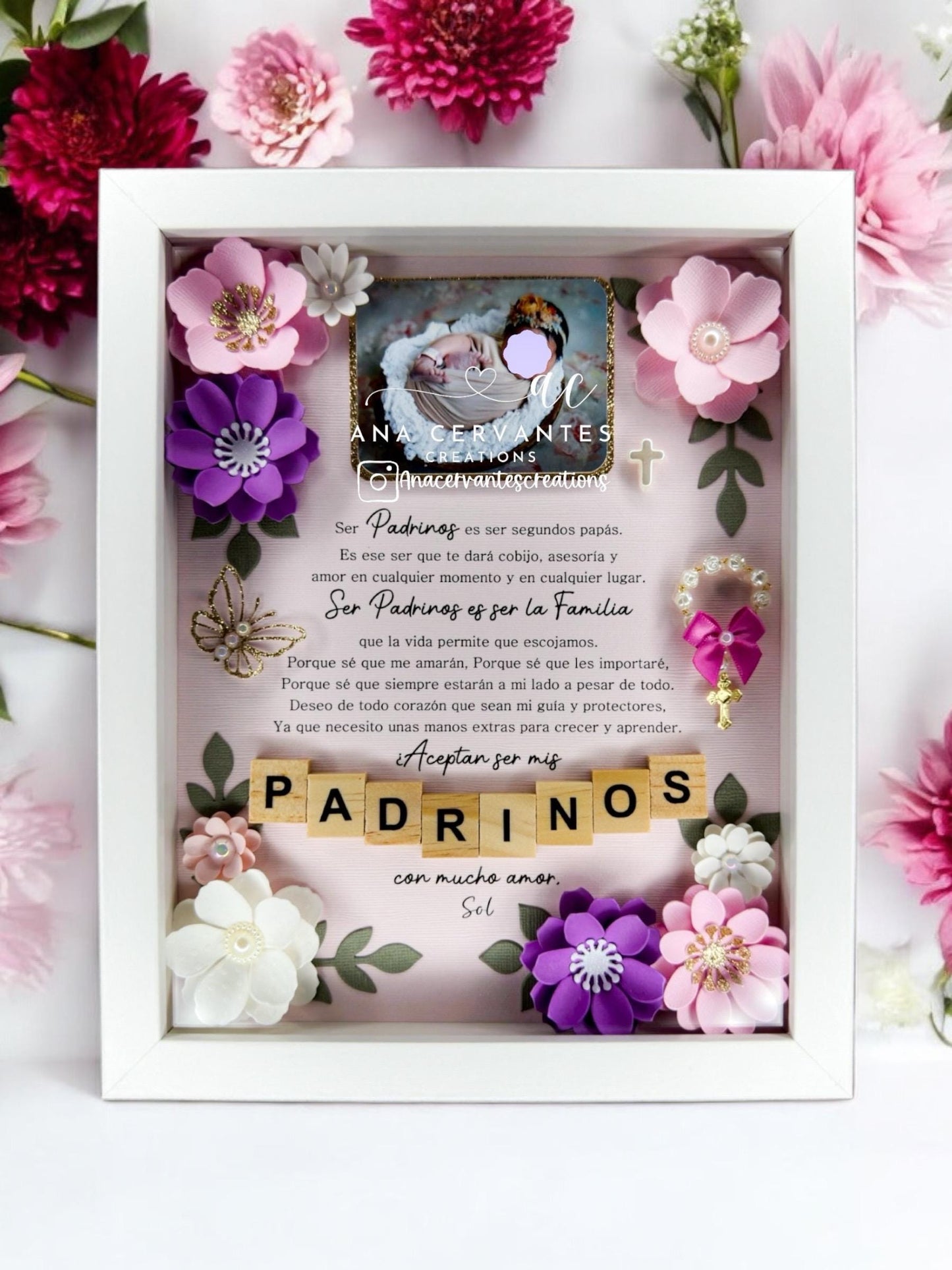 Baptism Proposal Shadow Box - Caja de Sombra de Propuesta de Bautismo