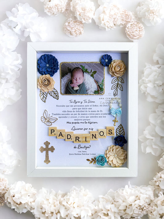 Baptism Proposal Shadow Box - Caja de Sombra de Propuesta de Bautismo