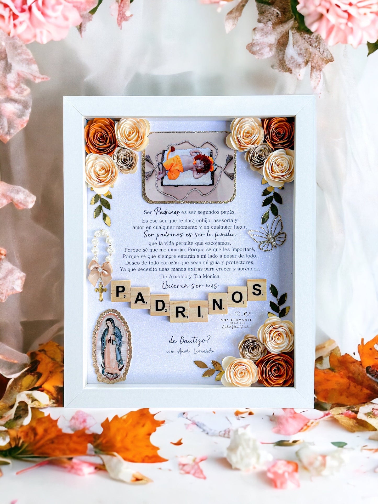 Baptism Proposal Shadow Box - Caja de Sombra de Propuesta de Bautismo