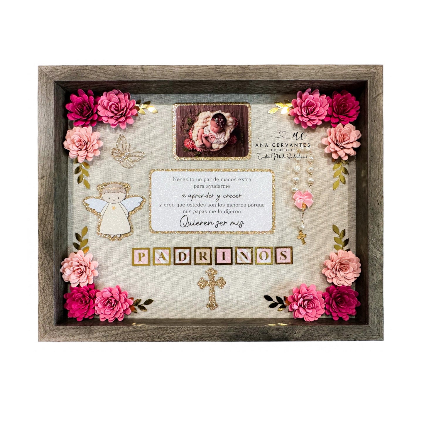 Baptism Proposal Shadow Box - Caja de Sombra de Propuesta de Bautismo