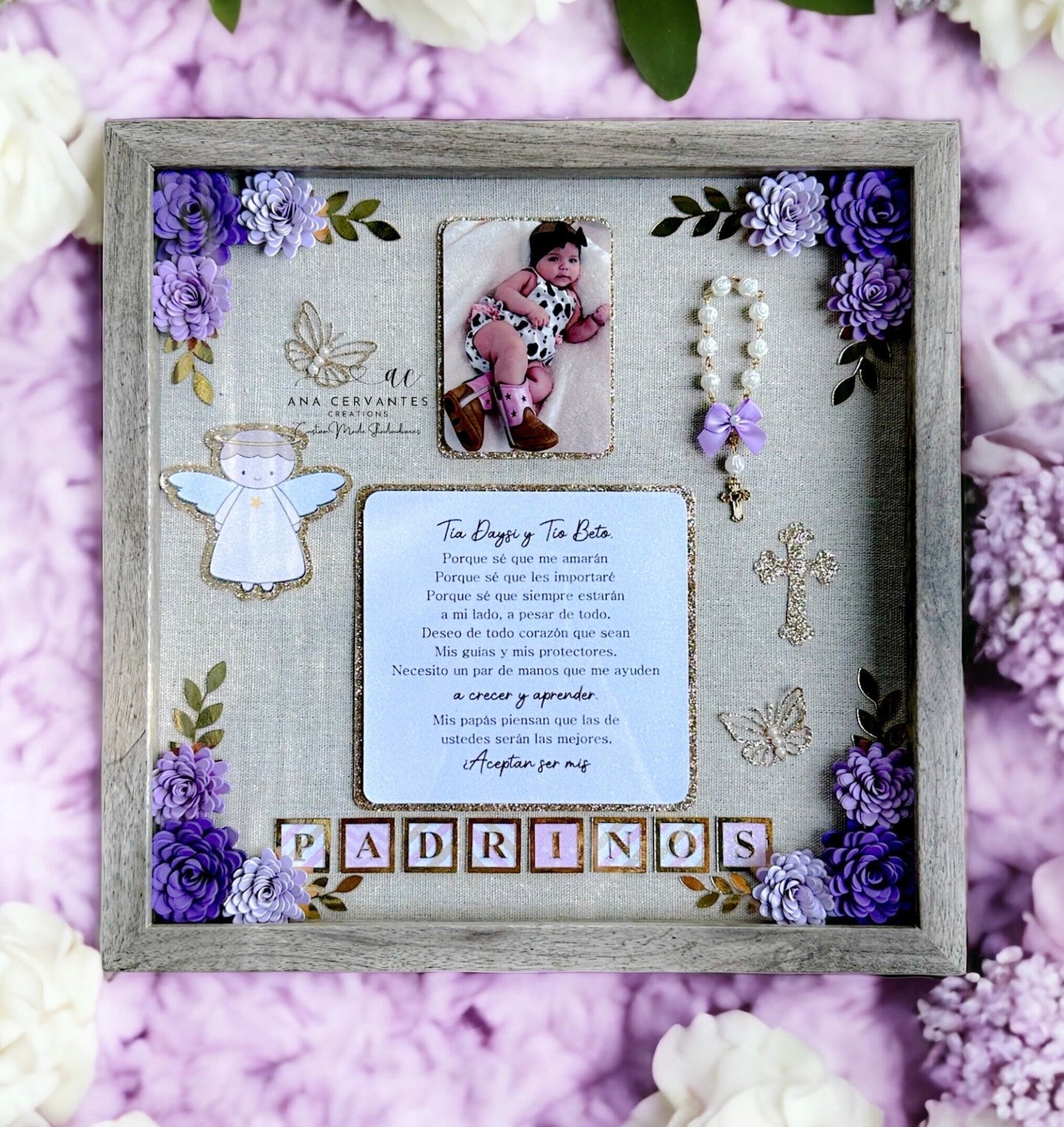 Baptism Proposal Shadow Box - Caja de Sombra de Propuesta de Bautismo