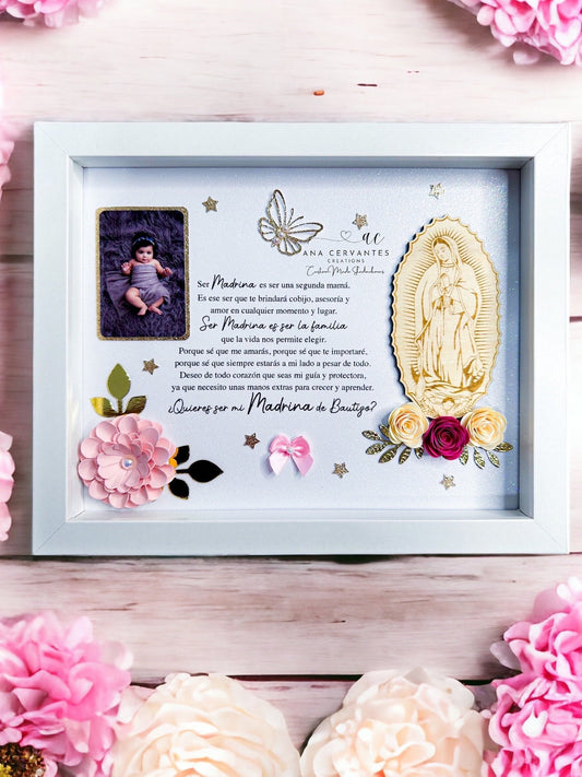 Baptism Proposal Shadow Box - Caja de Sombra de Propuesta de Bautismo