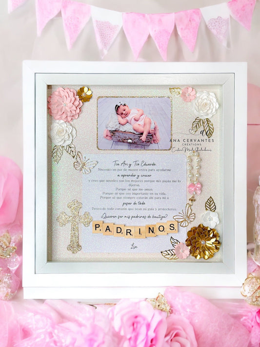 Baptism Proposal Shadow Box - Caja de Sombra de Propuesta de Bautismo