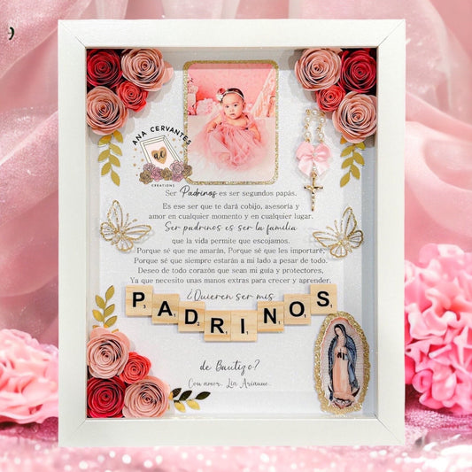 Baptism Proposal Shadow Box - Caja de Sombra de Propuesta de Bautismo