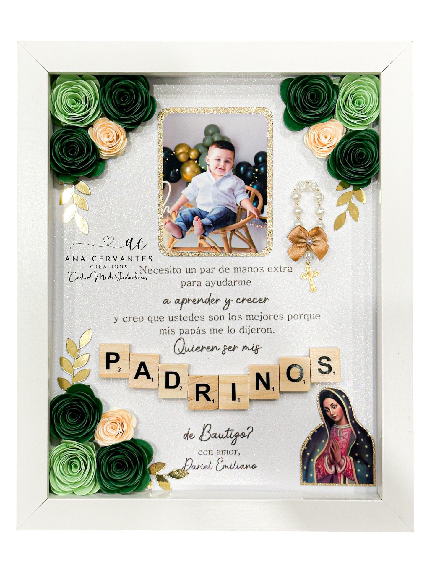 Baptism Proposal Shadow Box - Caja de Sombra de Propuesta de Bautismo