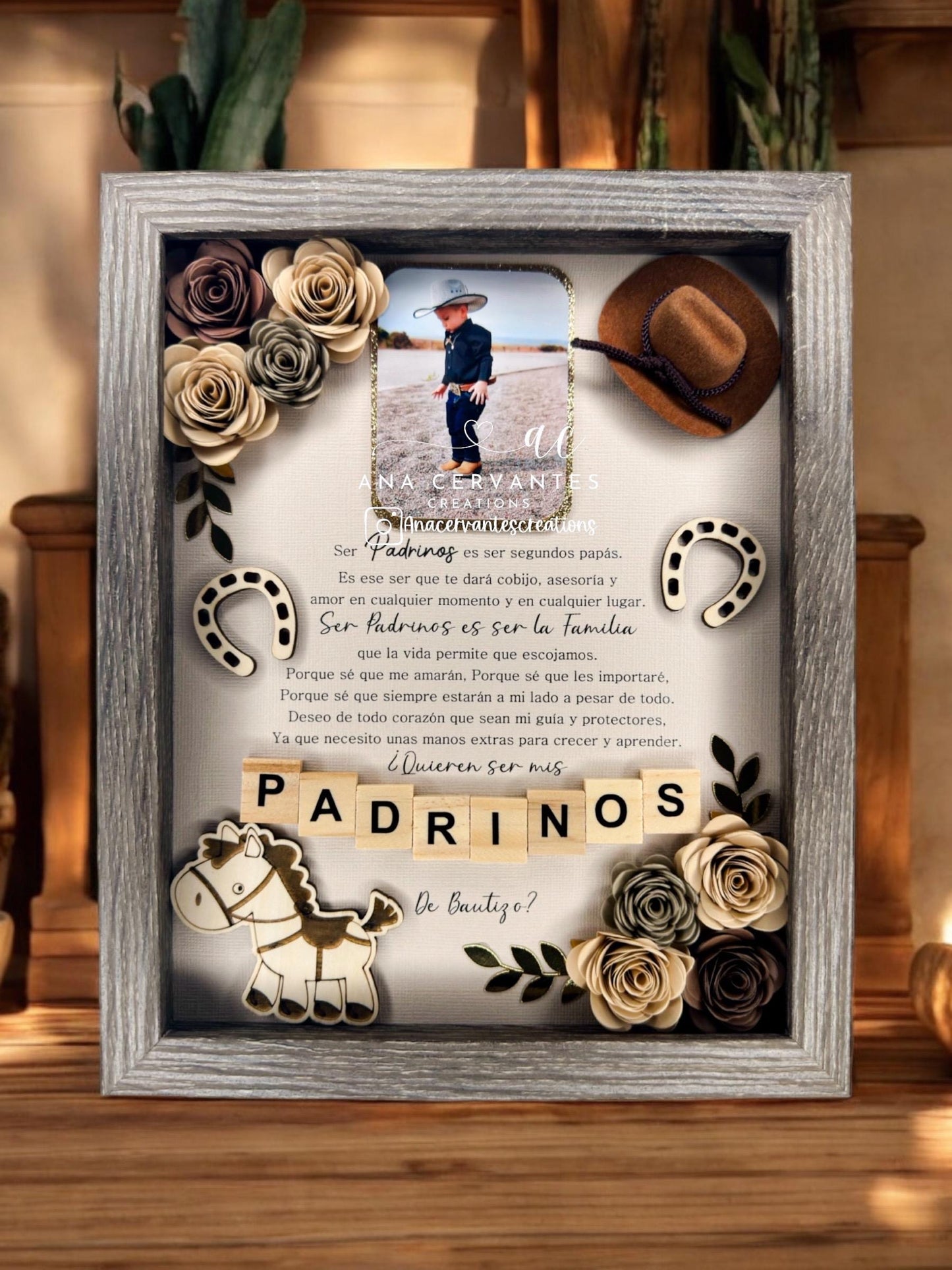 Baptism Proposal Shadow Box - Caja de Sombra de Propuesta de Bautismo