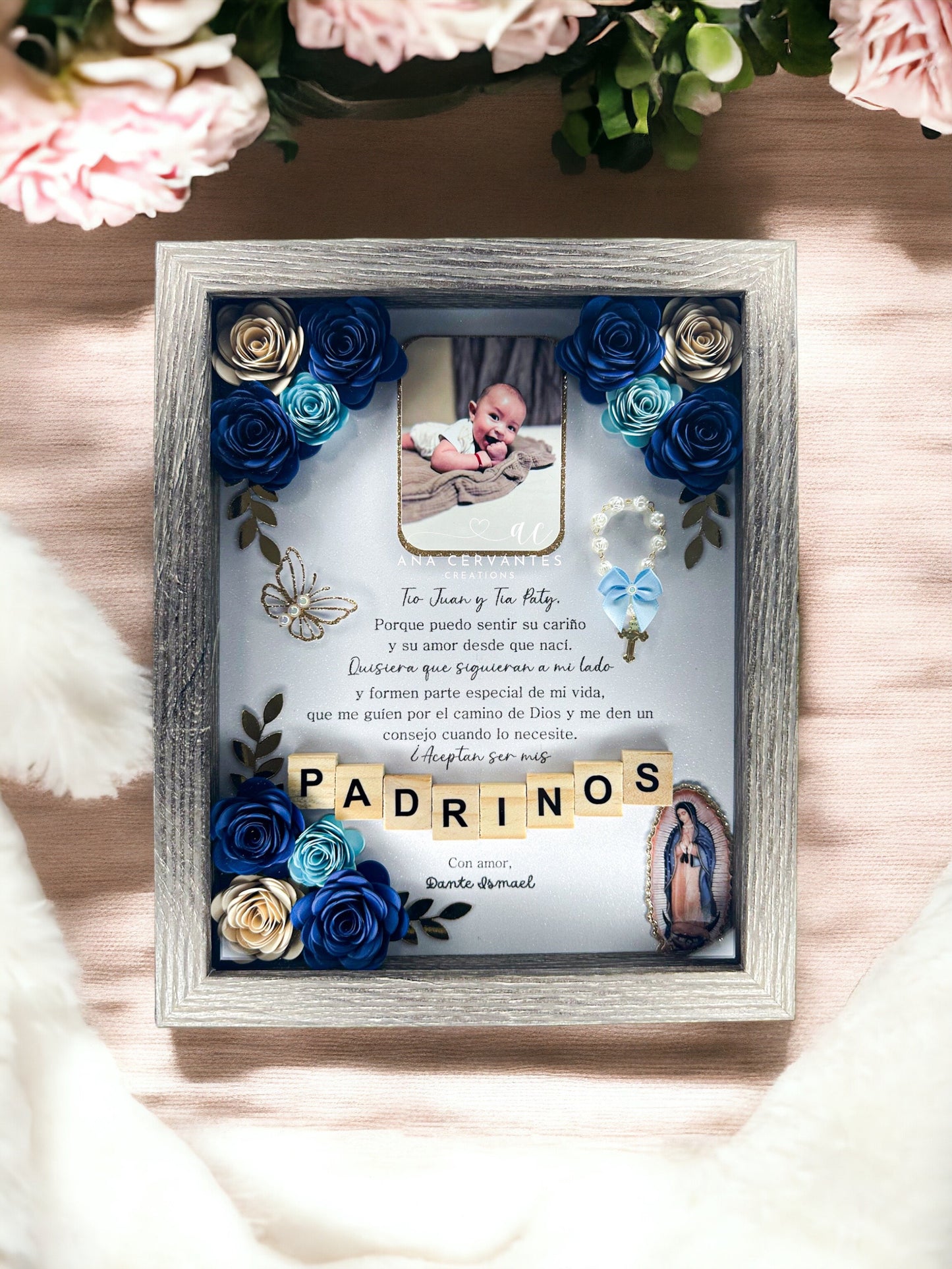 Baptism Proposal Shadow Box - Caja de Sombra de Propuesta de Bautismo