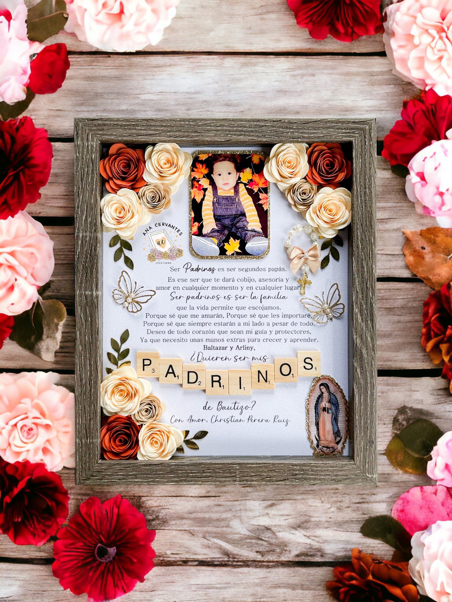 Baptism Proposal Shadow Box - Caja de Sombra de Propuesta de Bautismo