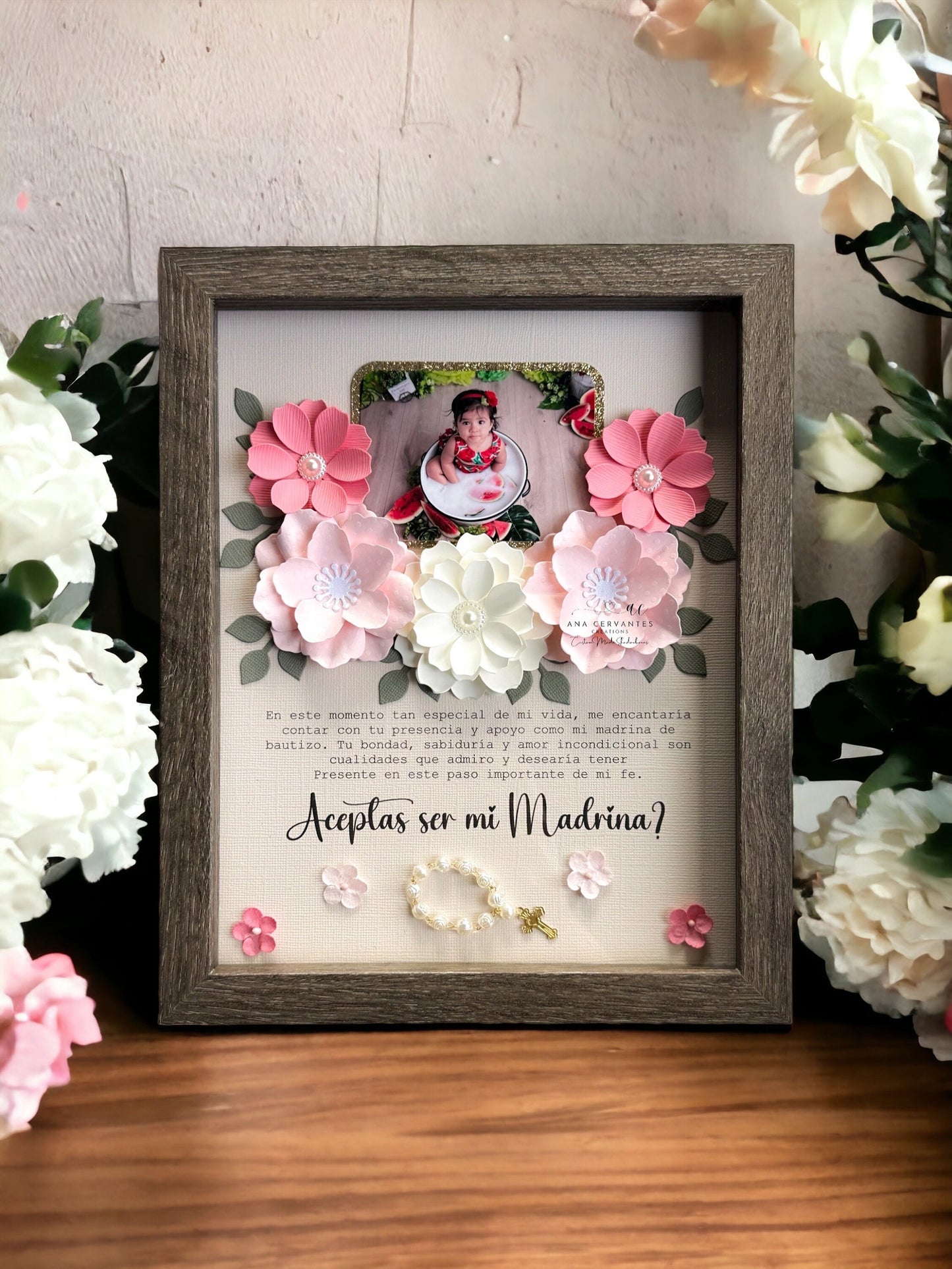 Baptism Proposal Shadow Box - Caja de Sombra de Propuesta de Bautismo